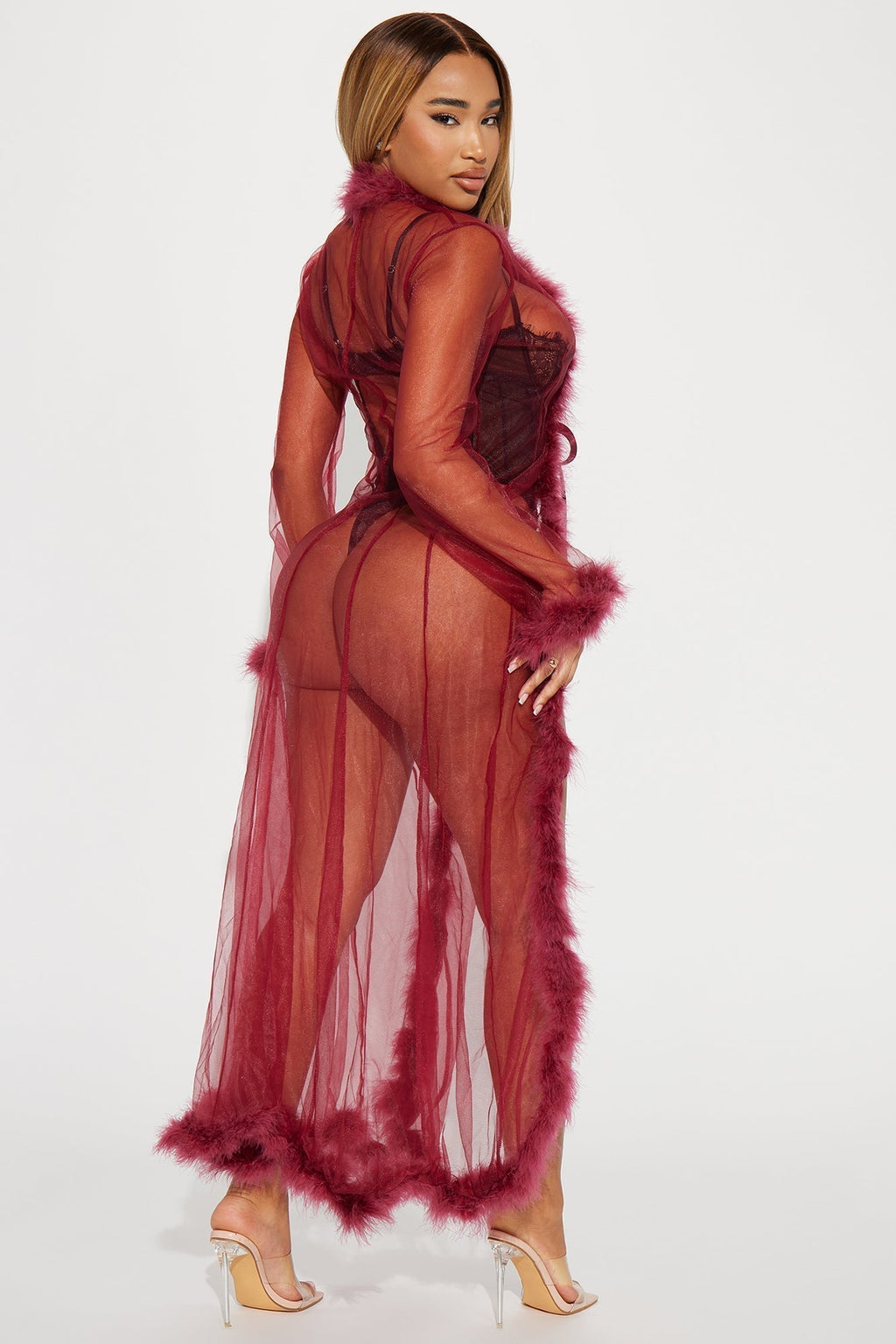 Softest Touch Extra Long Fluff Mesh Robe