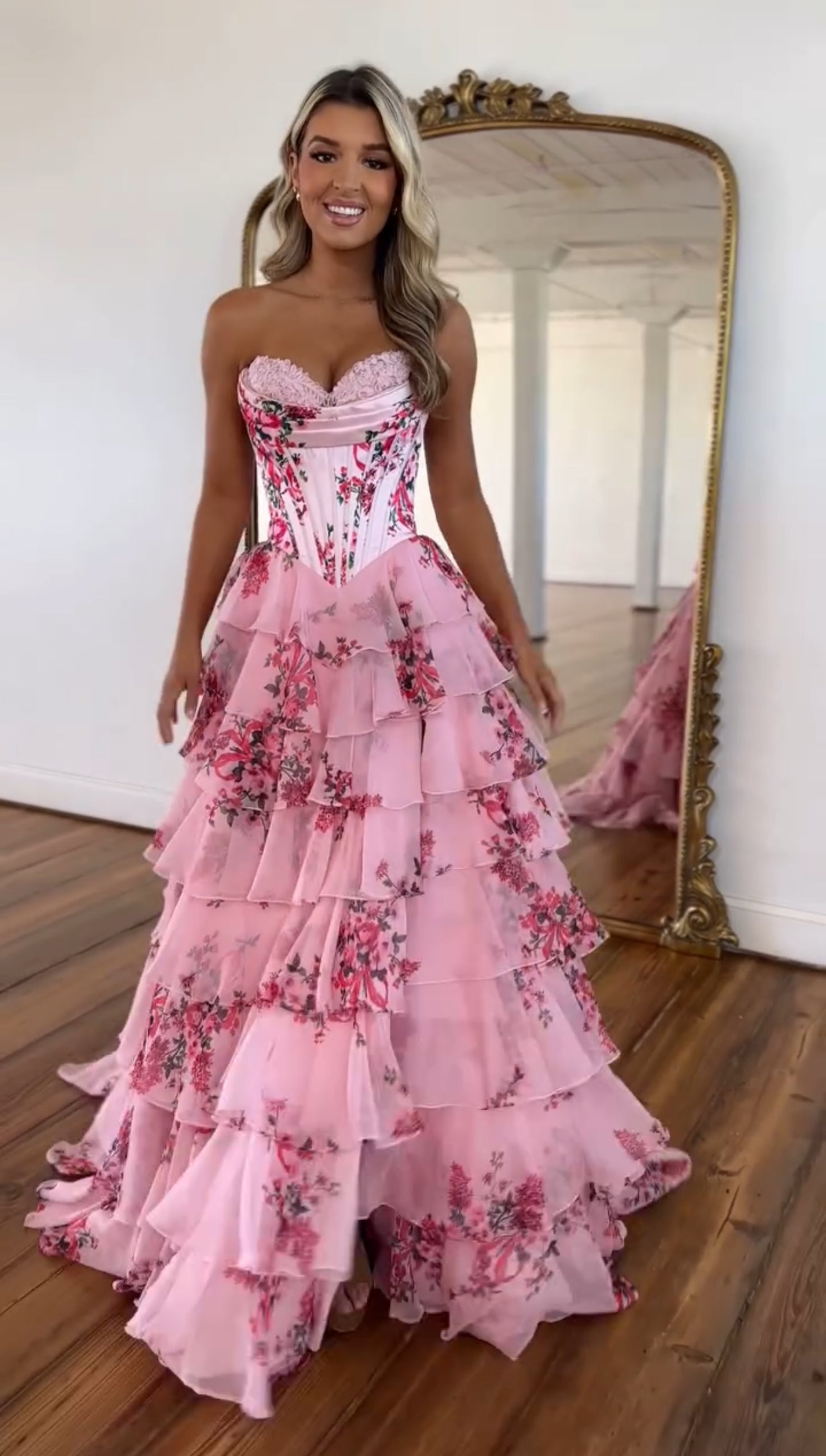 vestido largo rose
