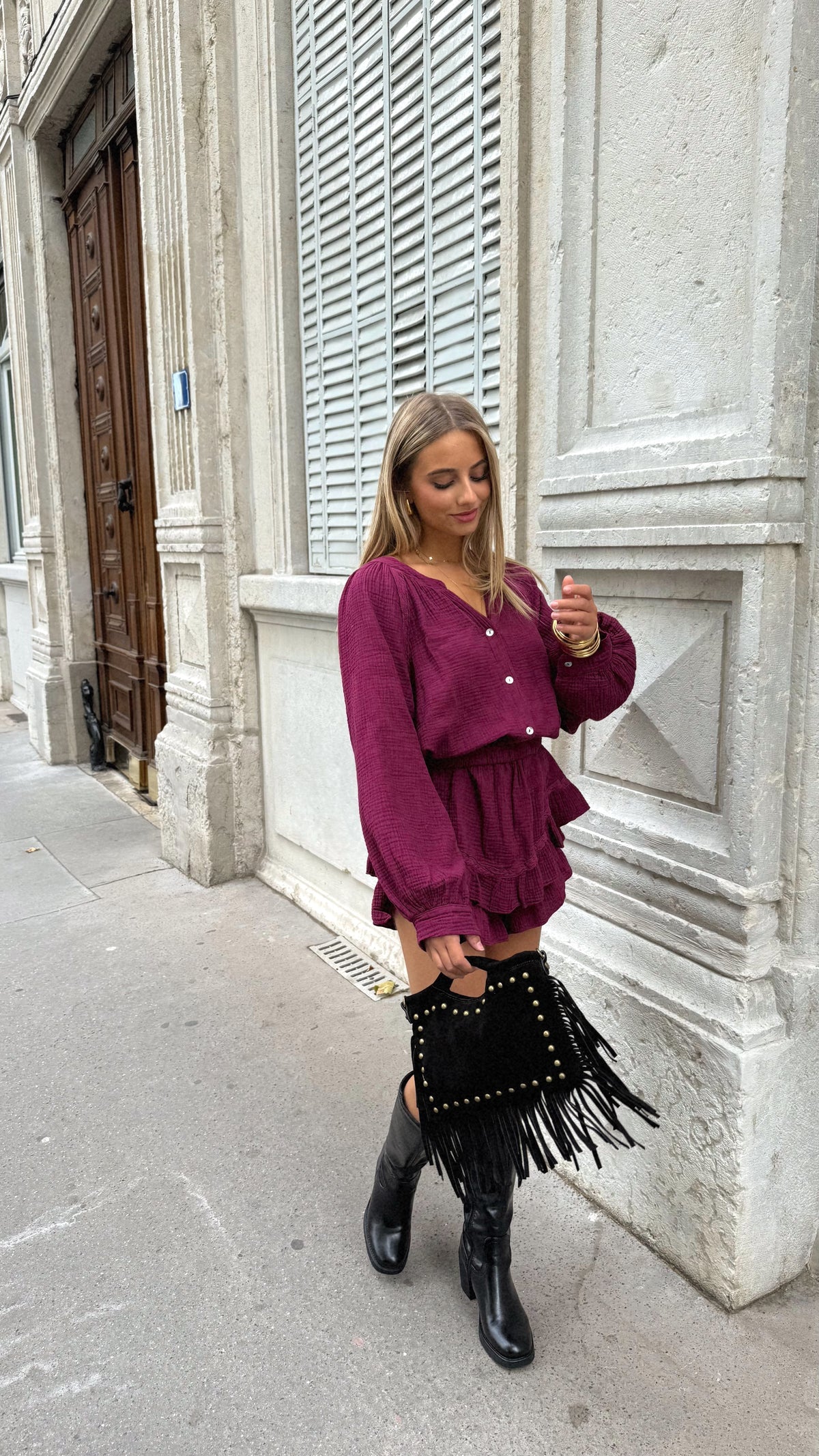Vestido bordeaux