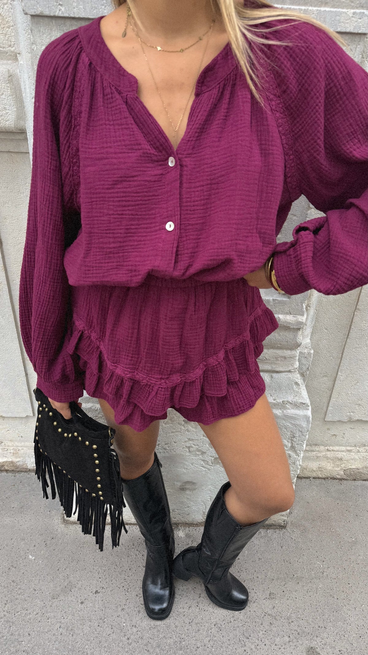 Vestido bordeaux