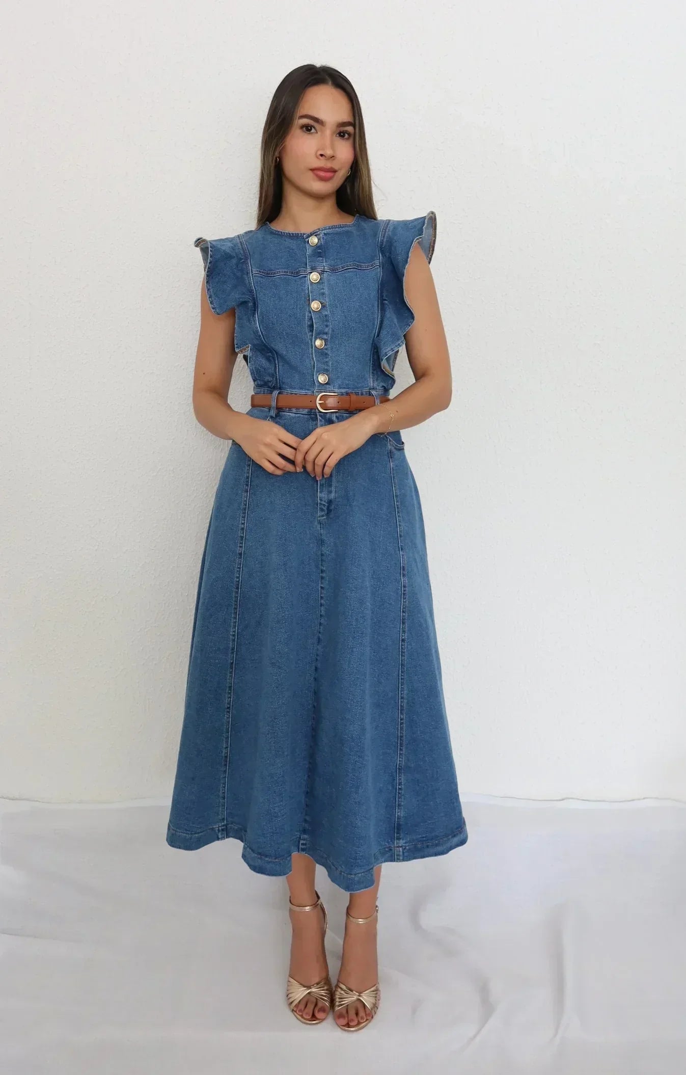 vestido denim