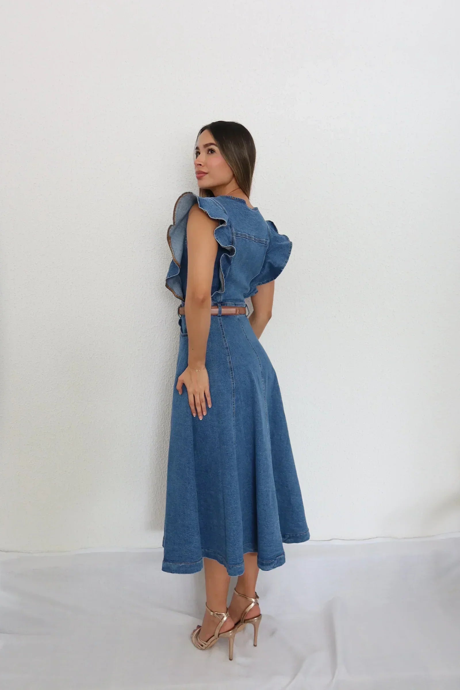vestido denim