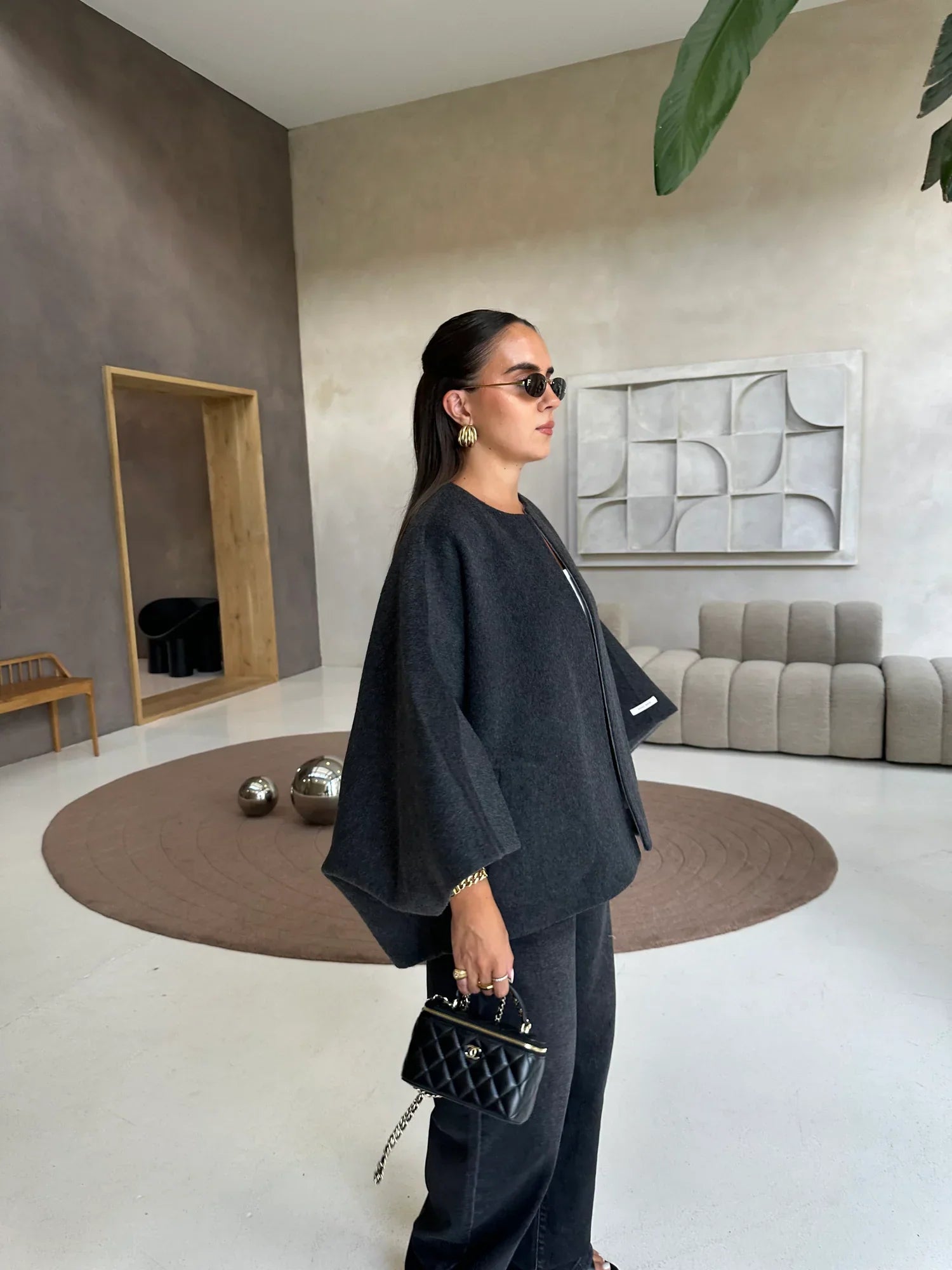 Capa reversible gris