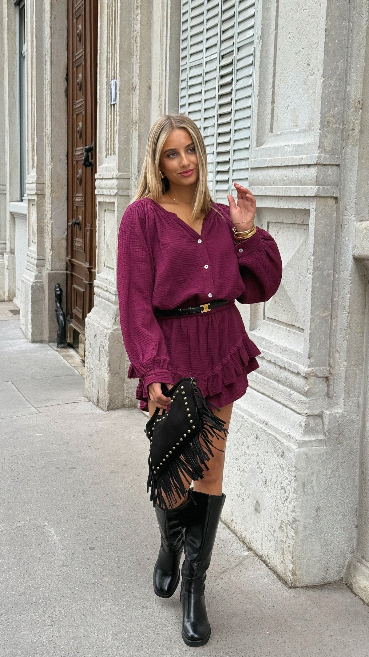 Vestido bordeaux