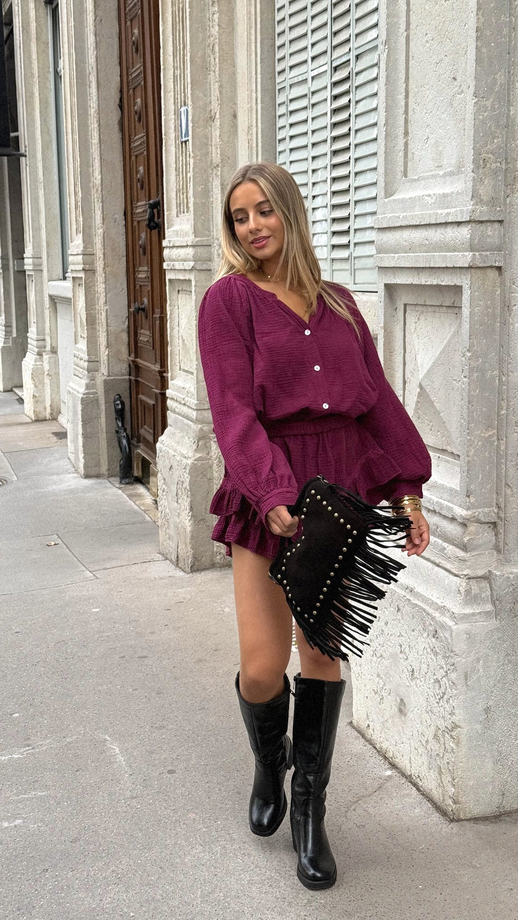 Vestido bordeaux