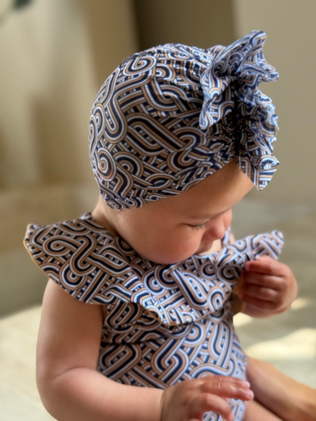 MINI TURBANTE CON VOLANTES ST. TROPEZ