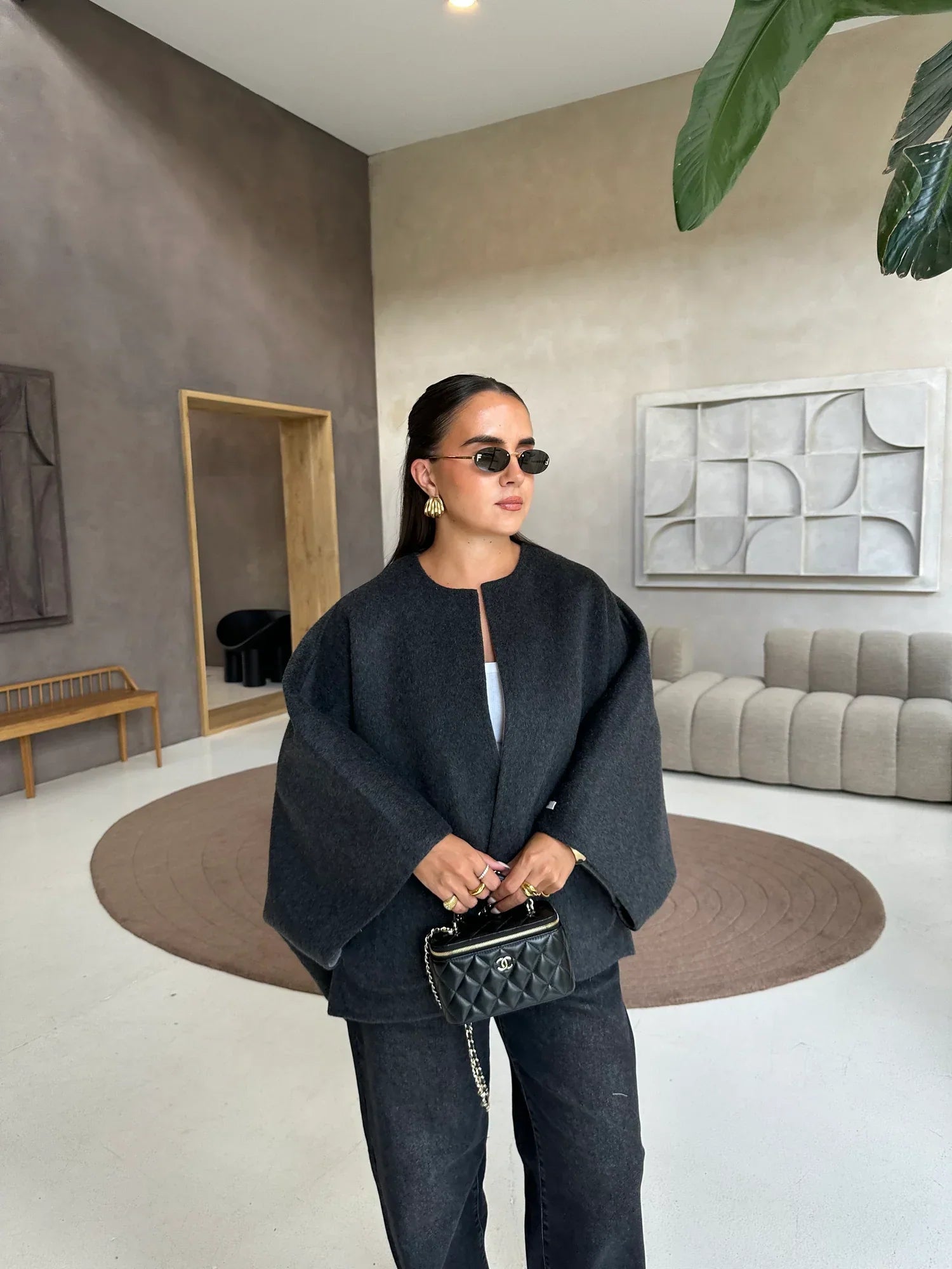 Capa reversible gris