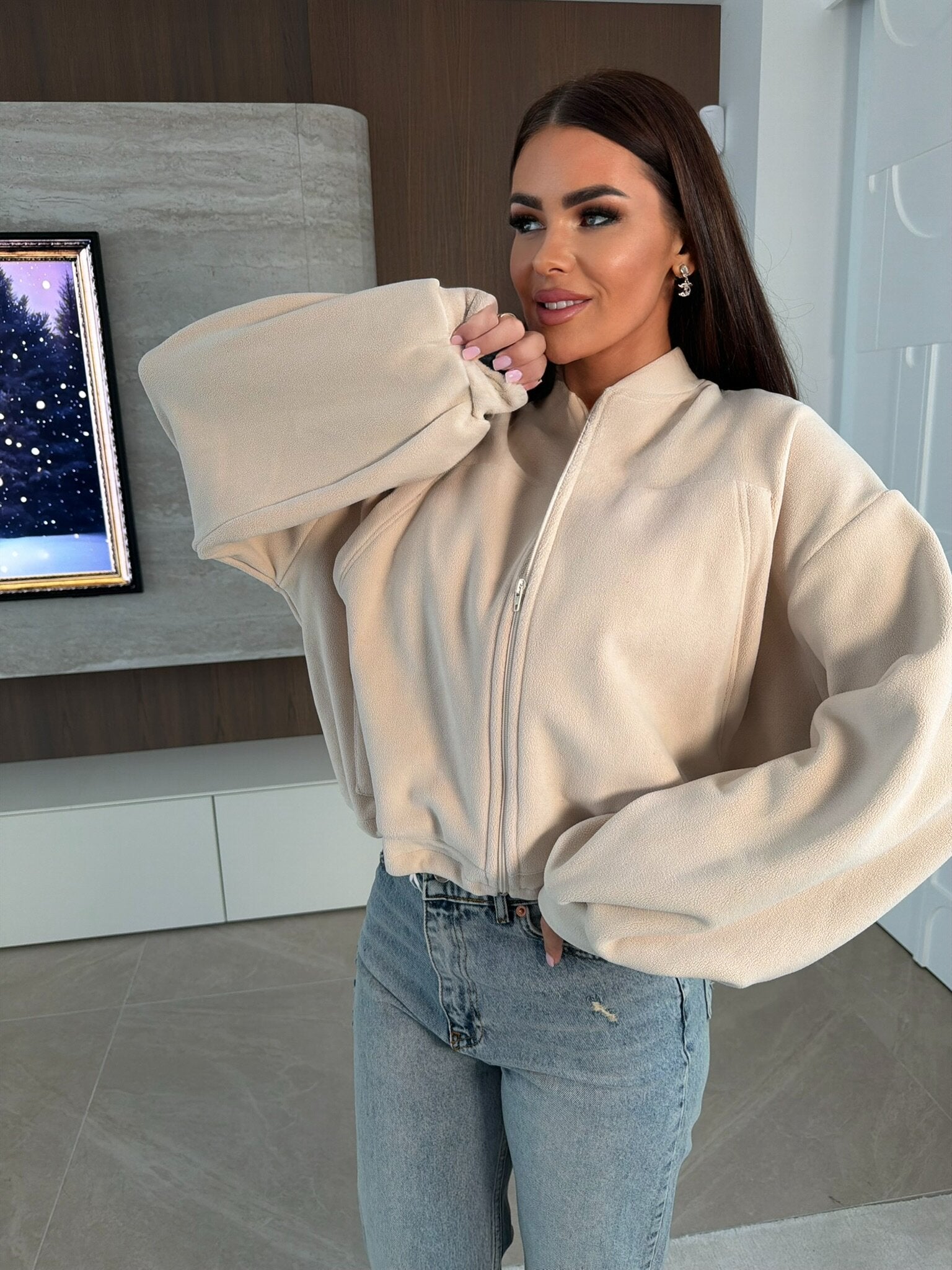 Sudadera polar Incanto crudo