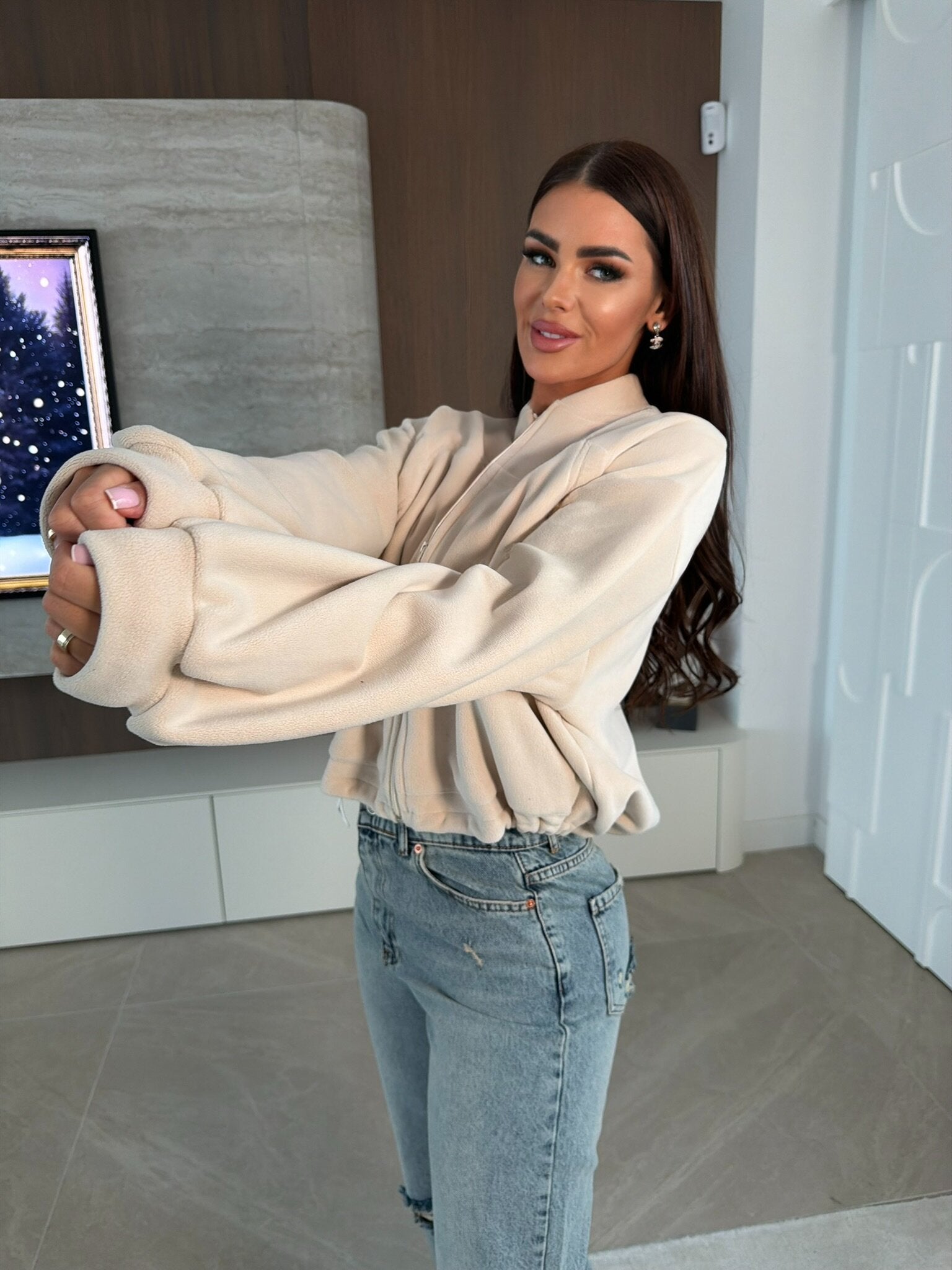 Sudadera polar Incanto crudo