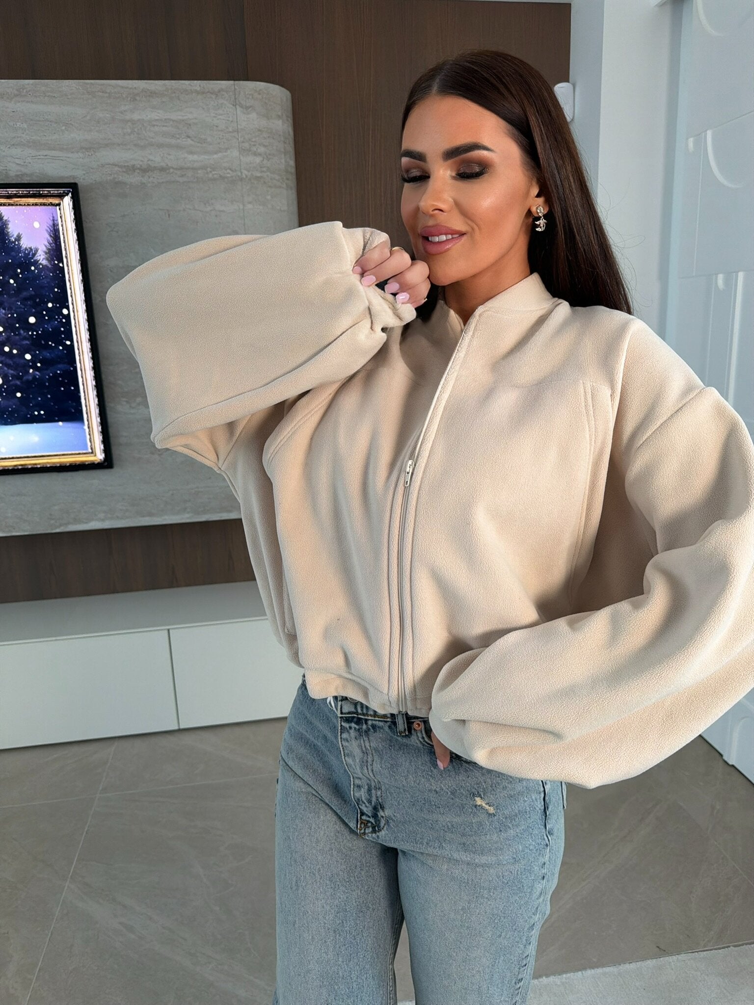 Sudadera polar Incanto crudo