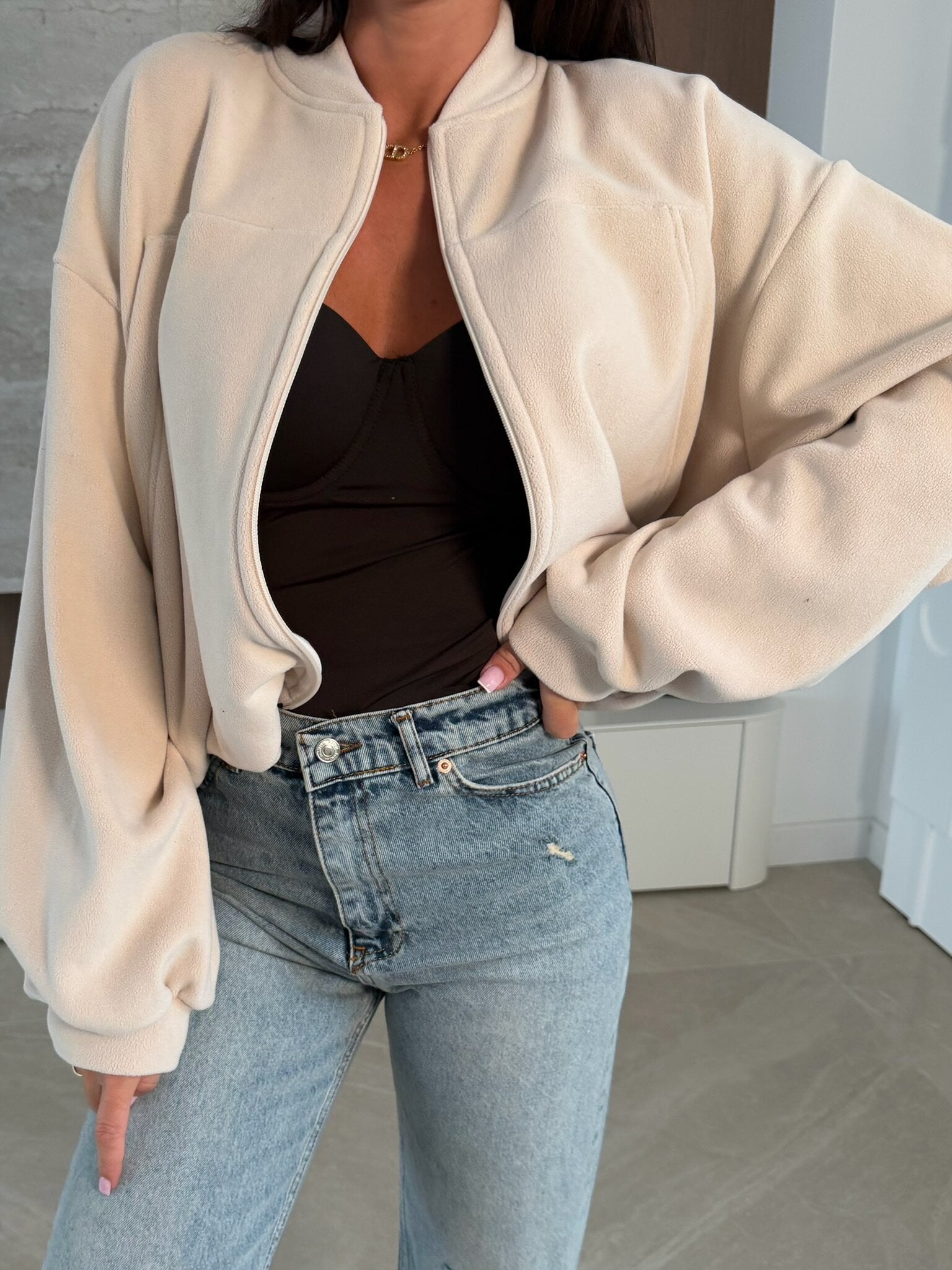 Sudadera polar Incanto crudo