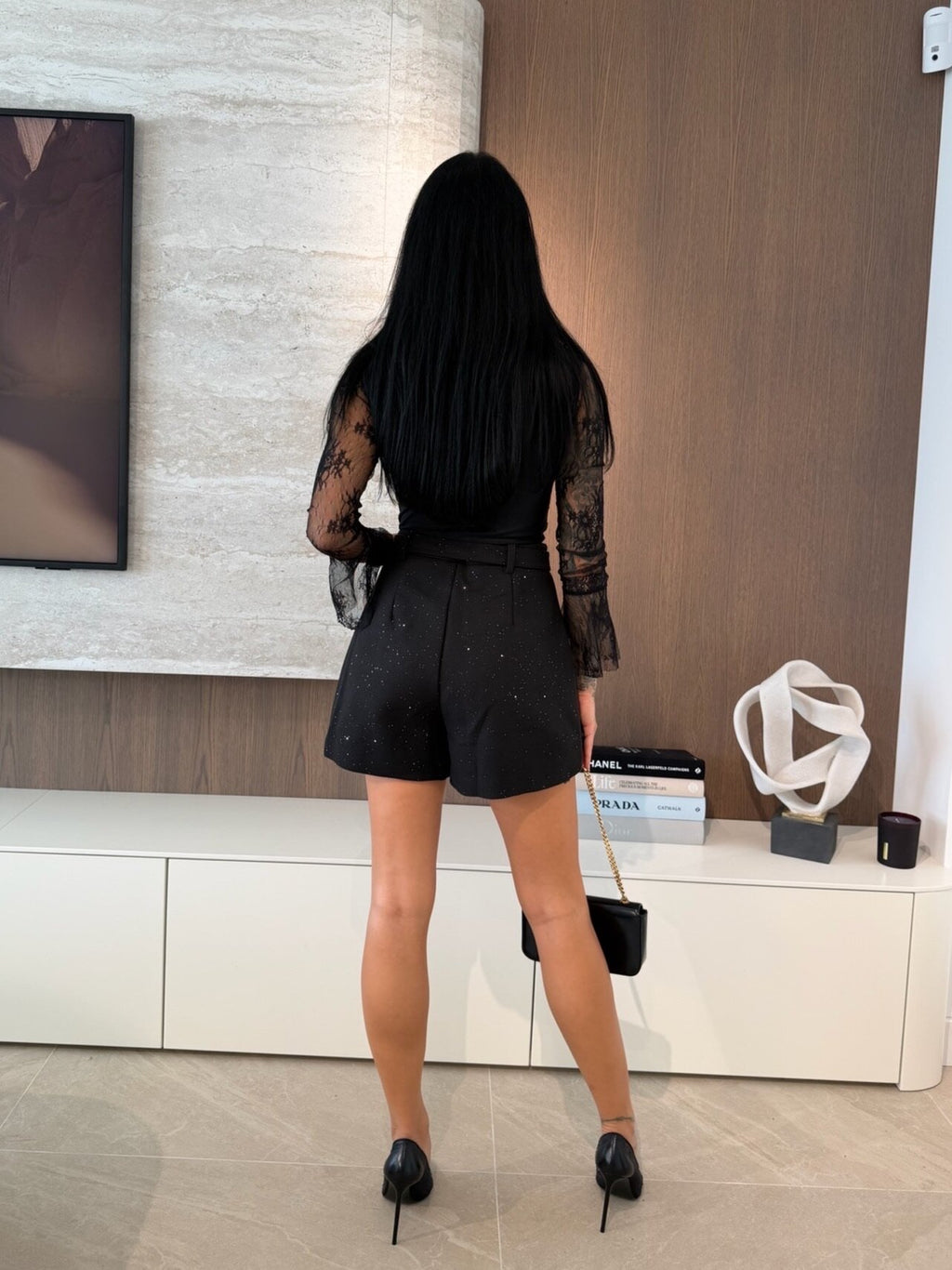 Body Giolano con encaje negro