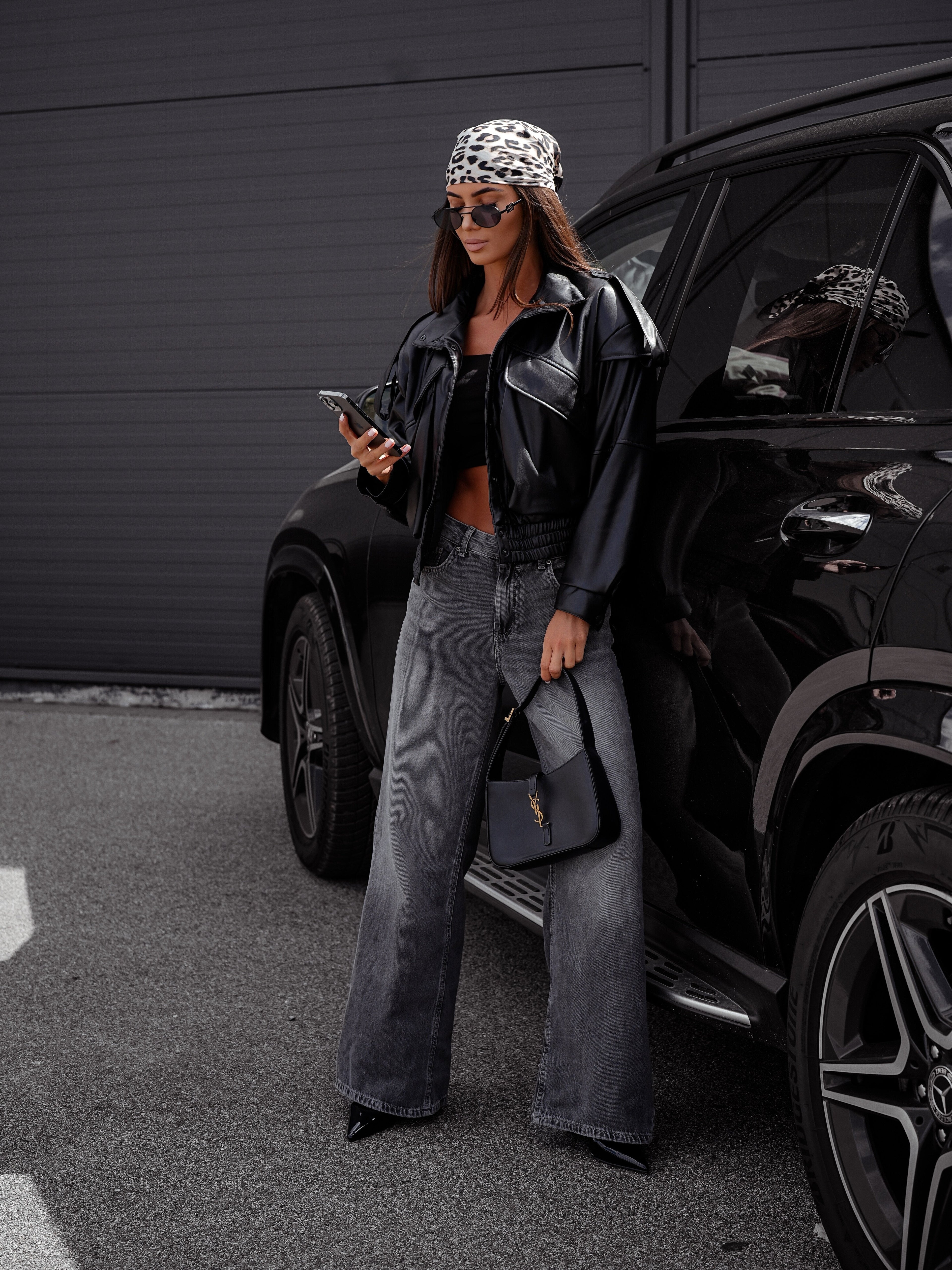 Chaqueta bomber Sandre de piel ecológica