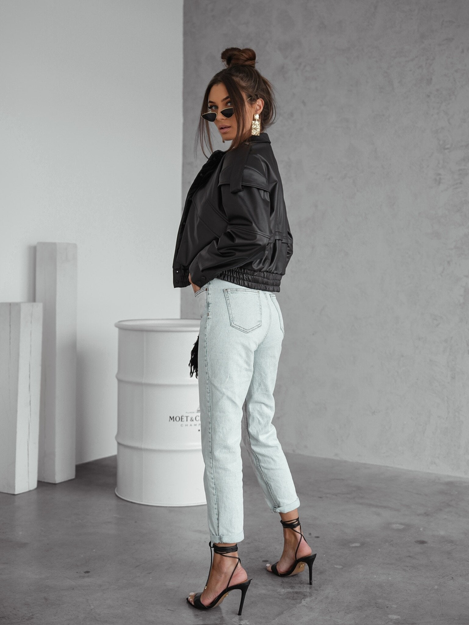 Chaqueta bomber Sandre de piel ecológica