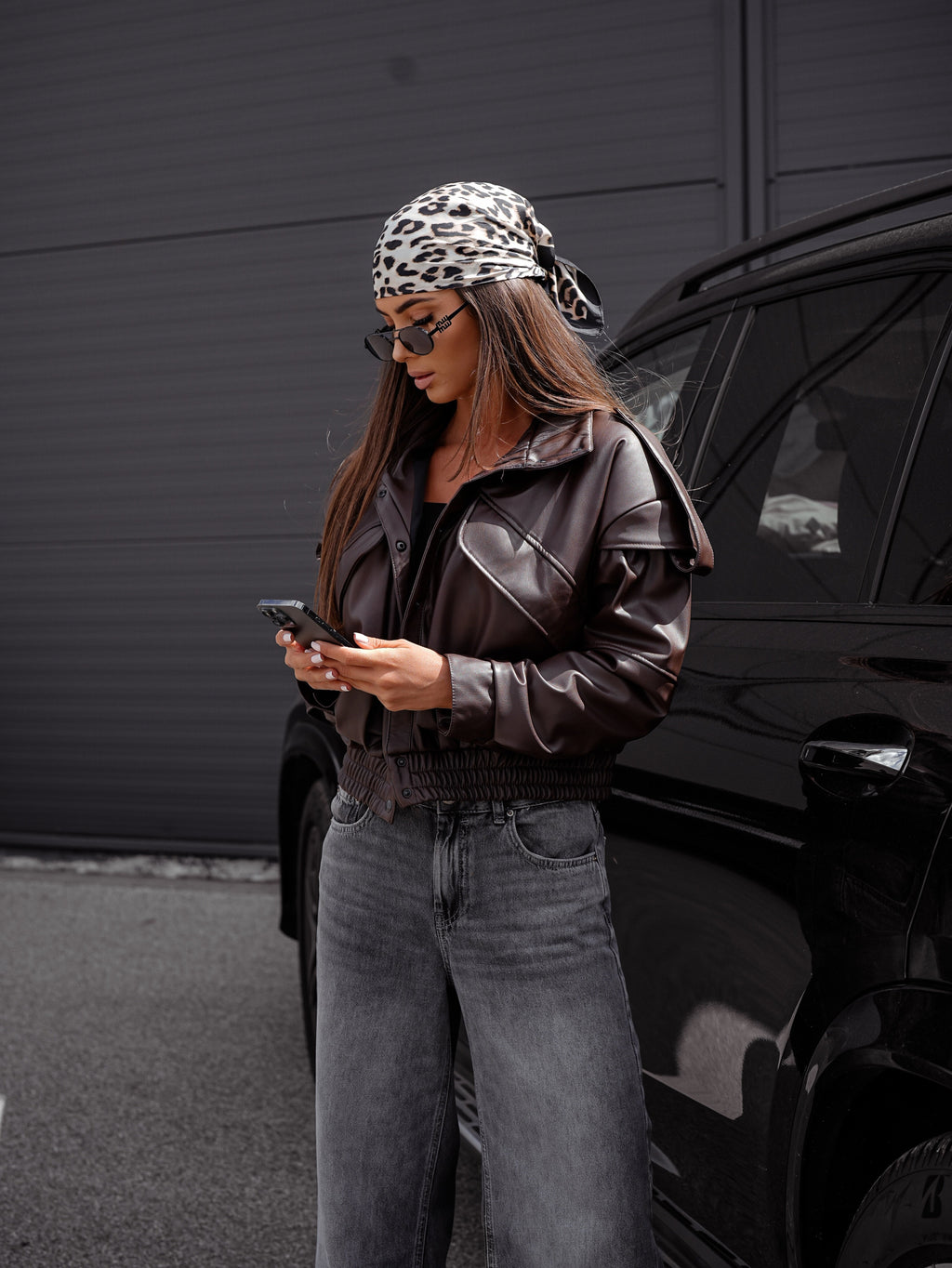 Chaqueta bomber Sandre de piel ecológica