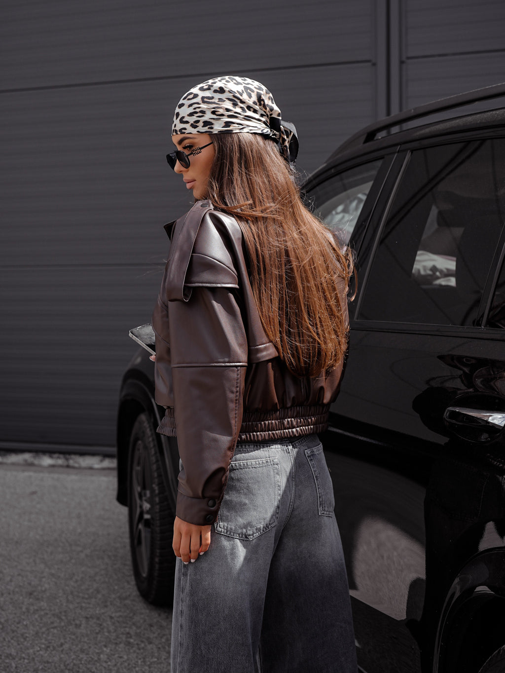 Chaqueta bomber Sandre de piel ecológica