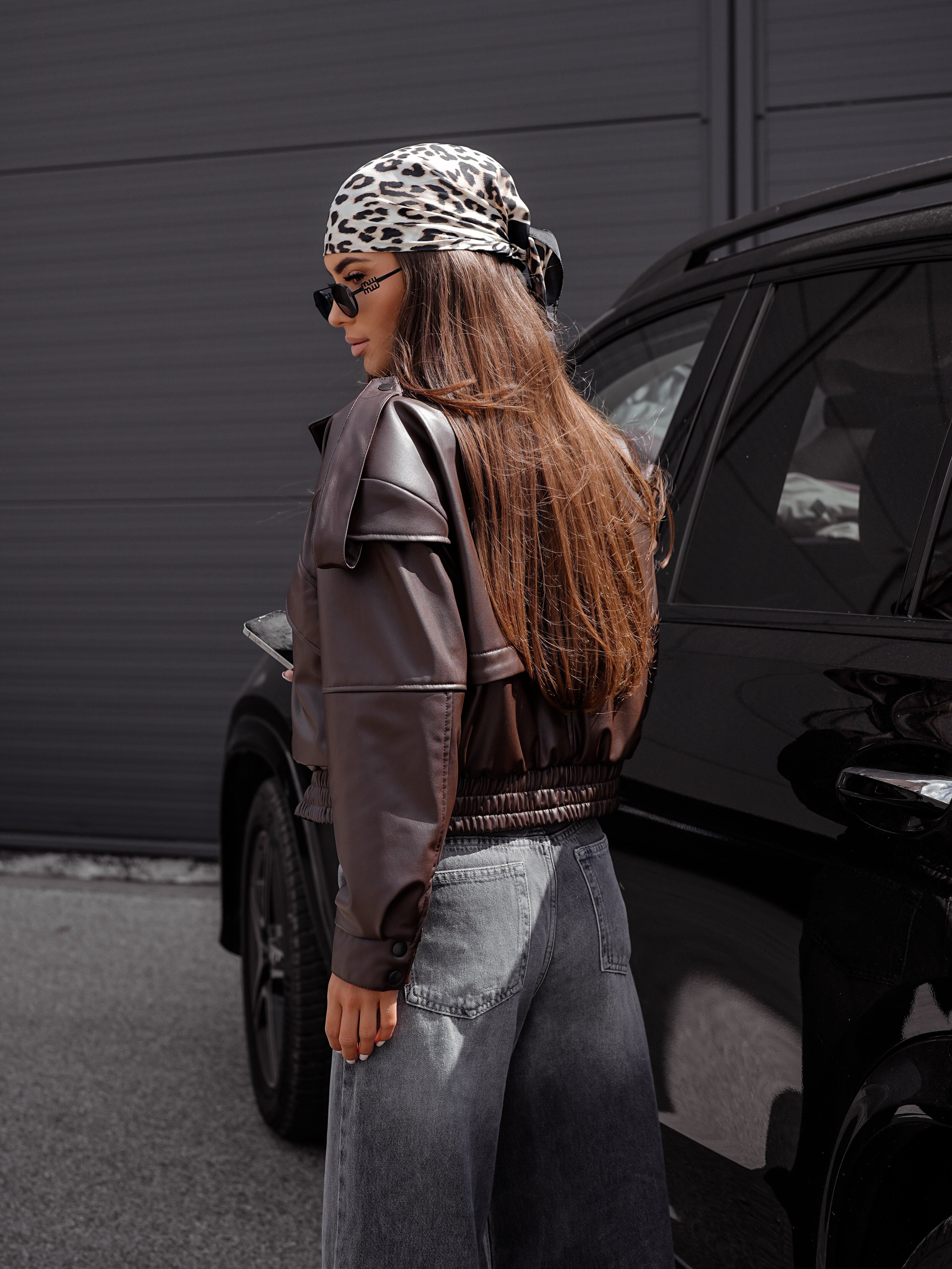 Chaqueta bomber Sandre de piel ecológica