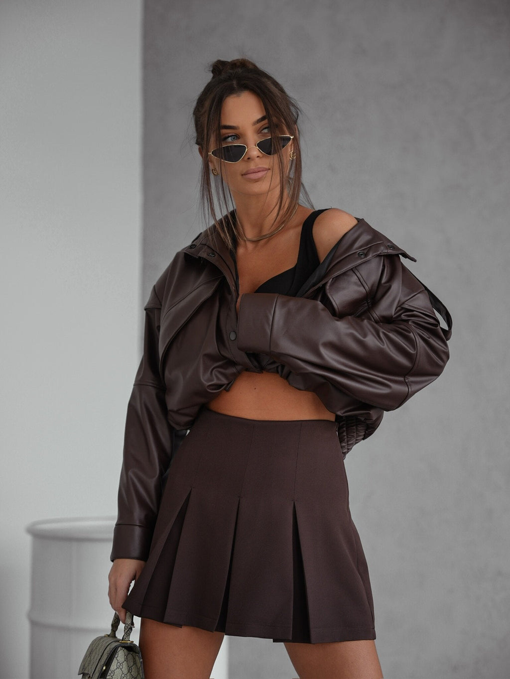 Chaqueta bomber Sandre de piel ecológica