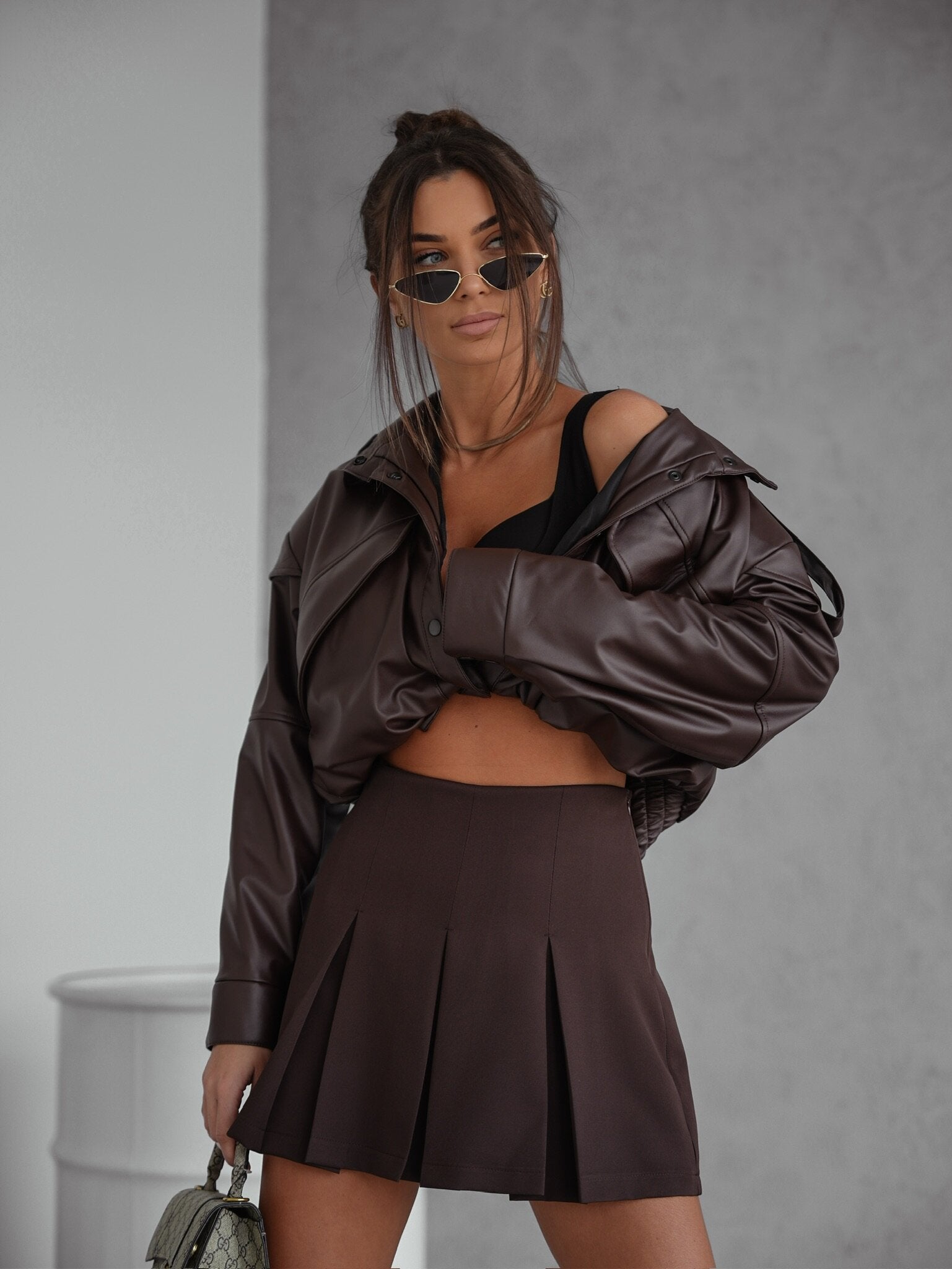 Chaqueta bomber Sandre de piel ecológica