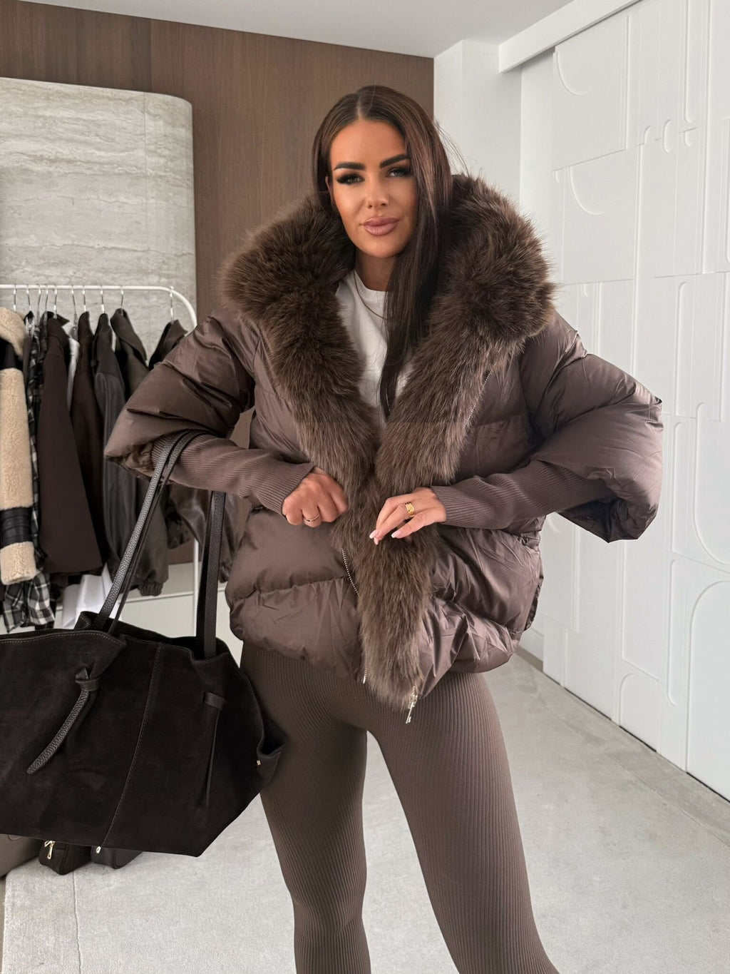 Chaqueta Kame chocolate