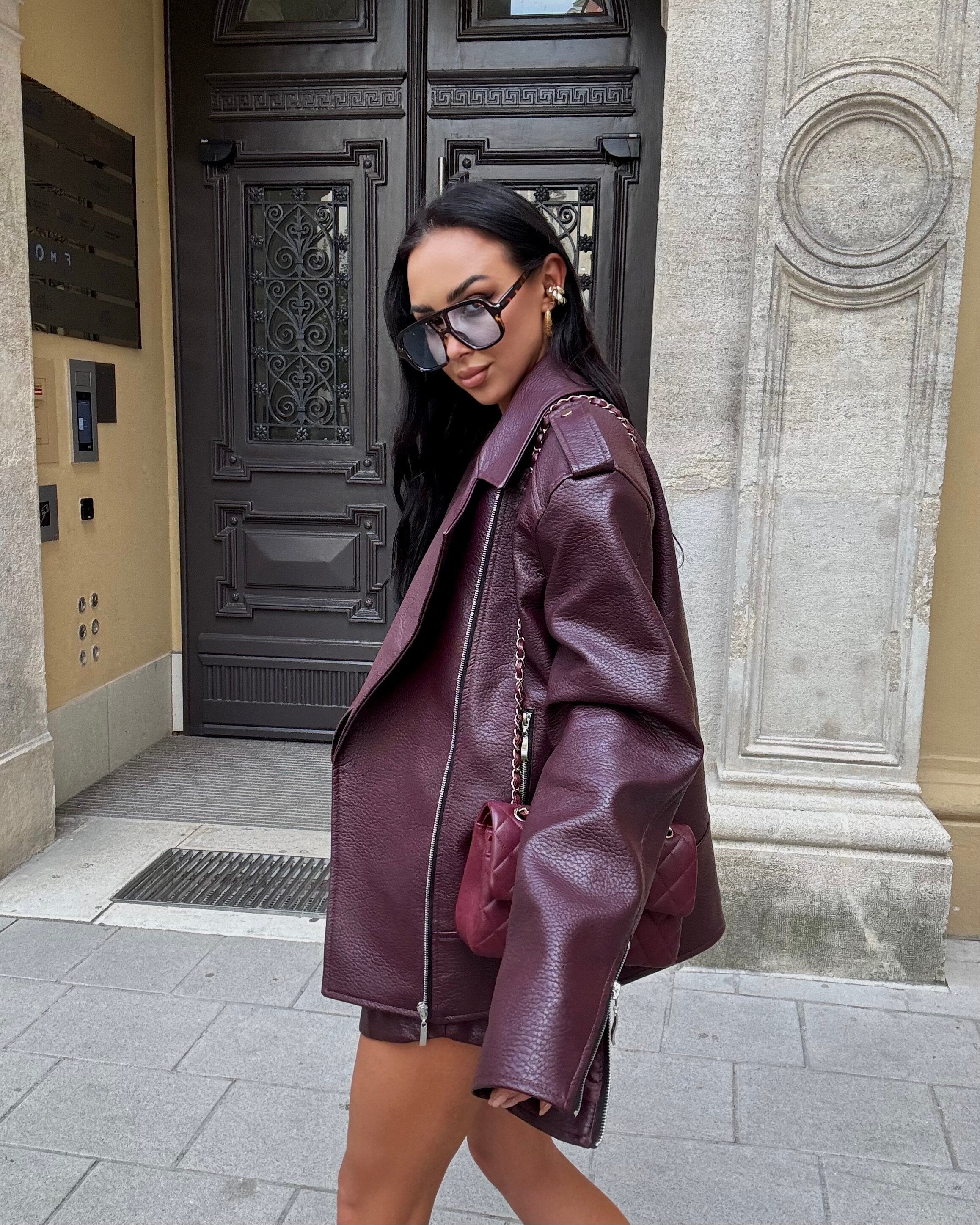 Chaqueta rock Burdeos