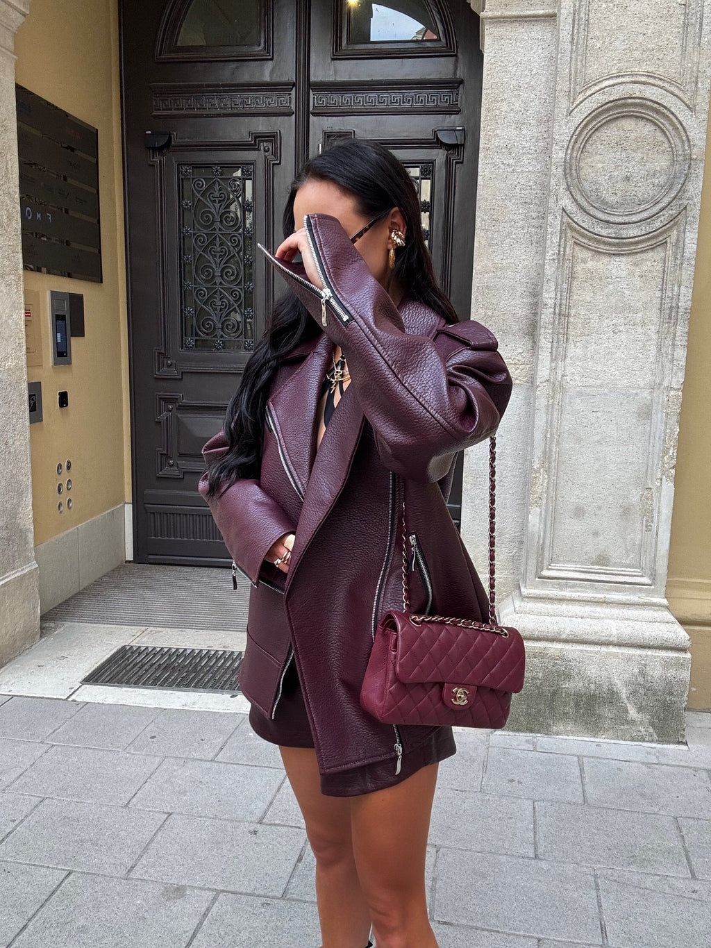 Chaqueta rock Burdeos