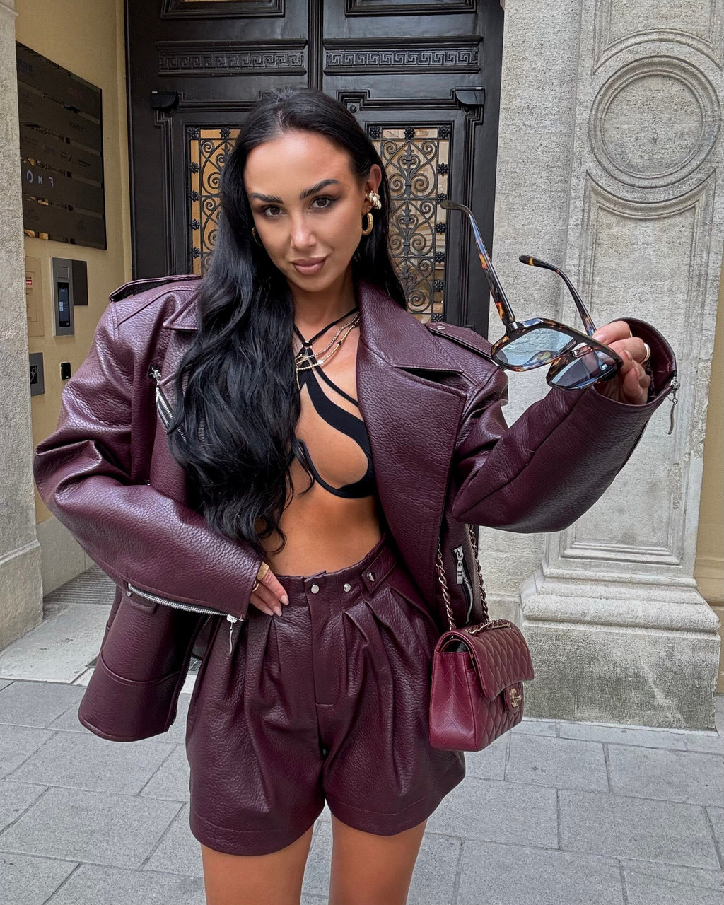 Chaqueta rock Burdeos