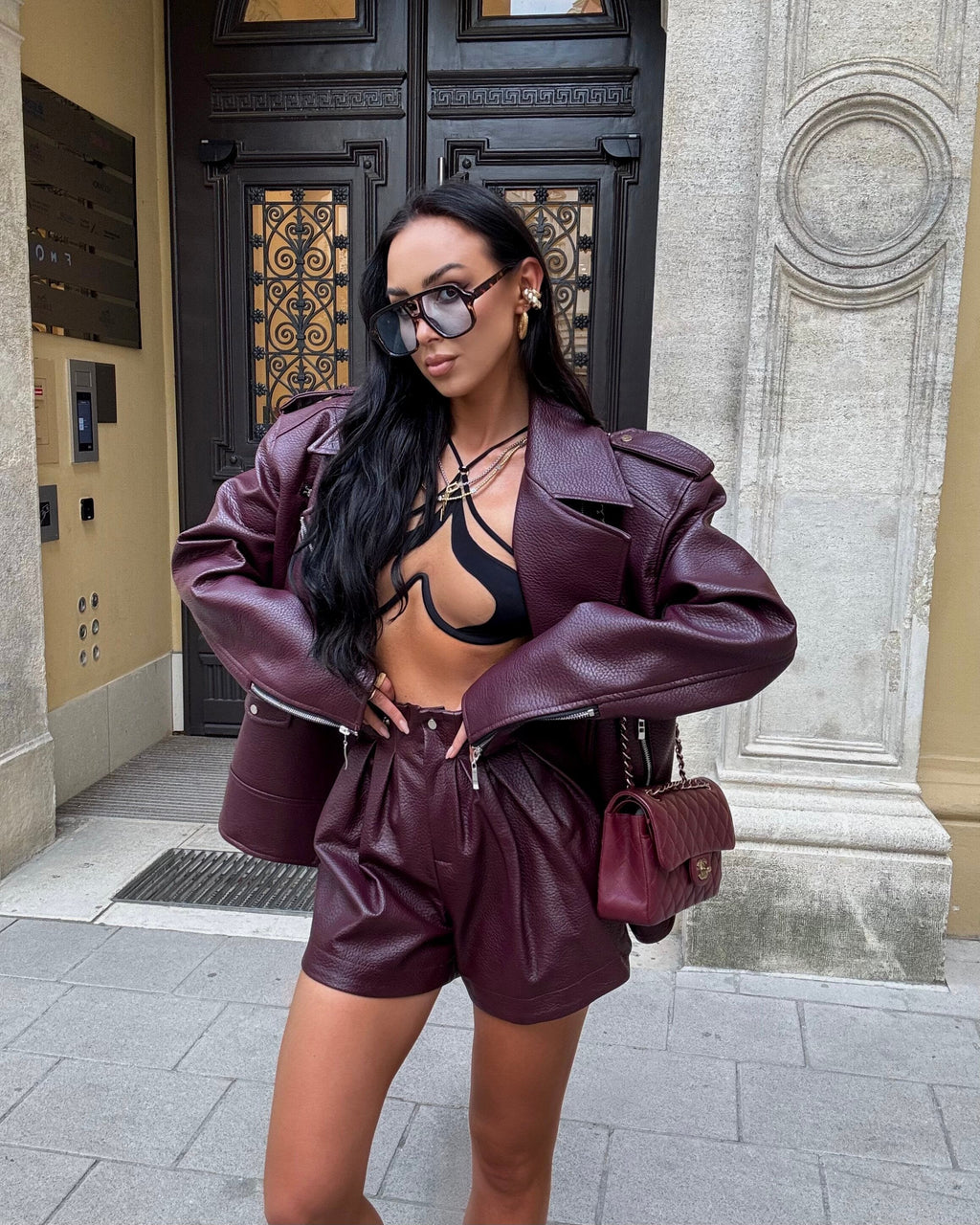 Chaqueta rock Burdeos