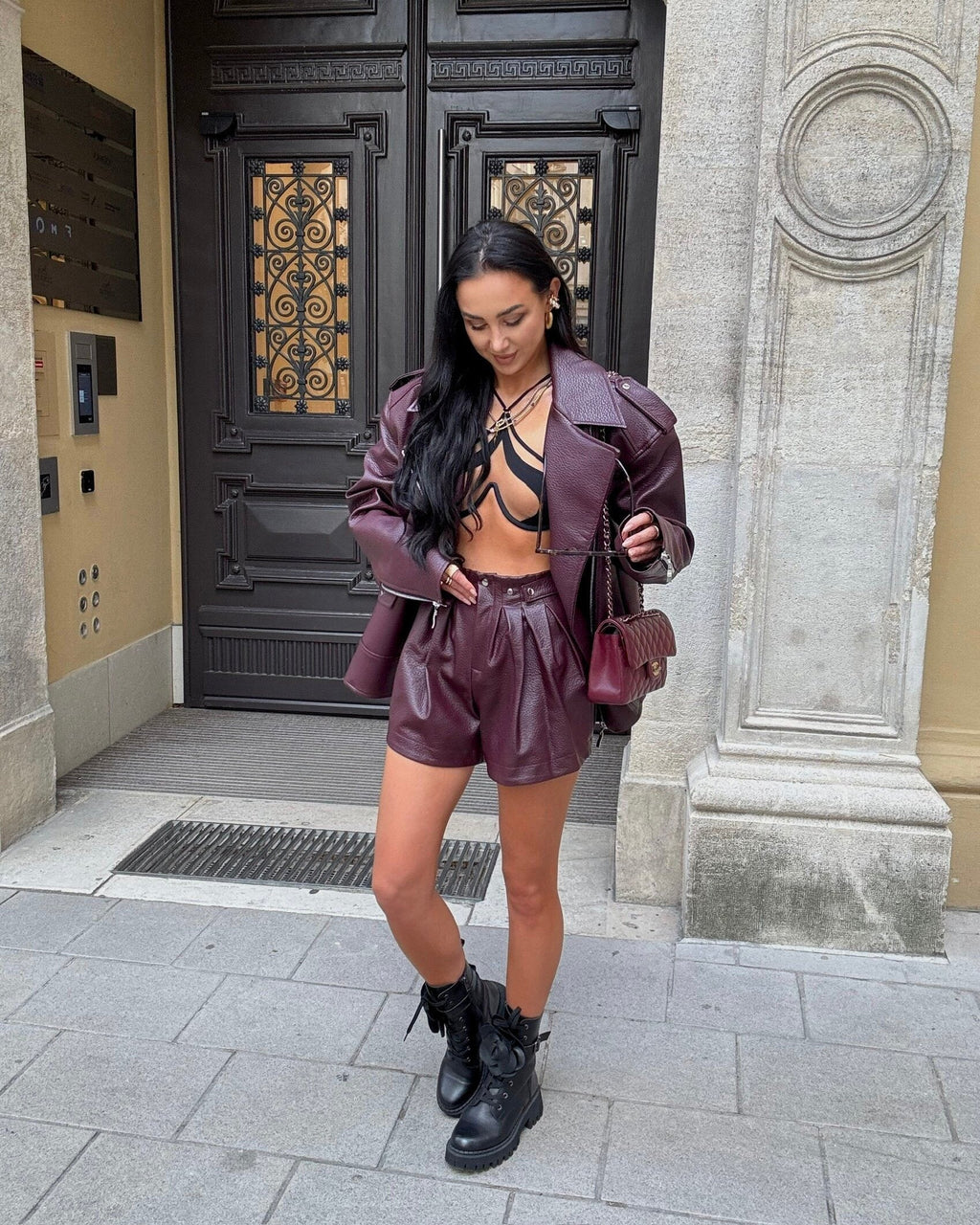 Chaqueta rock Burdeos