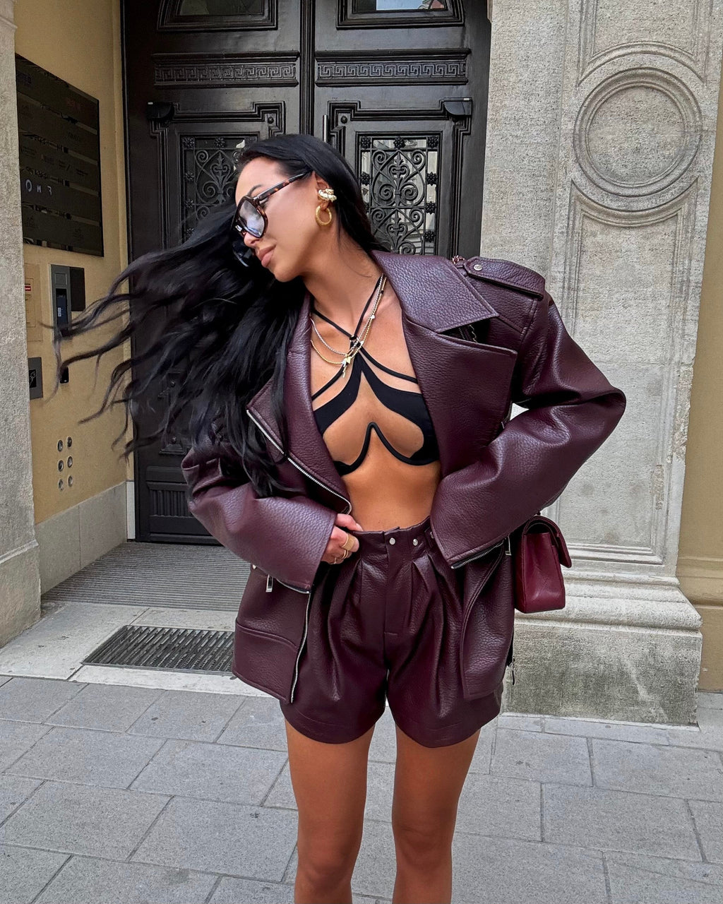 Chaqueta rock Burdeos