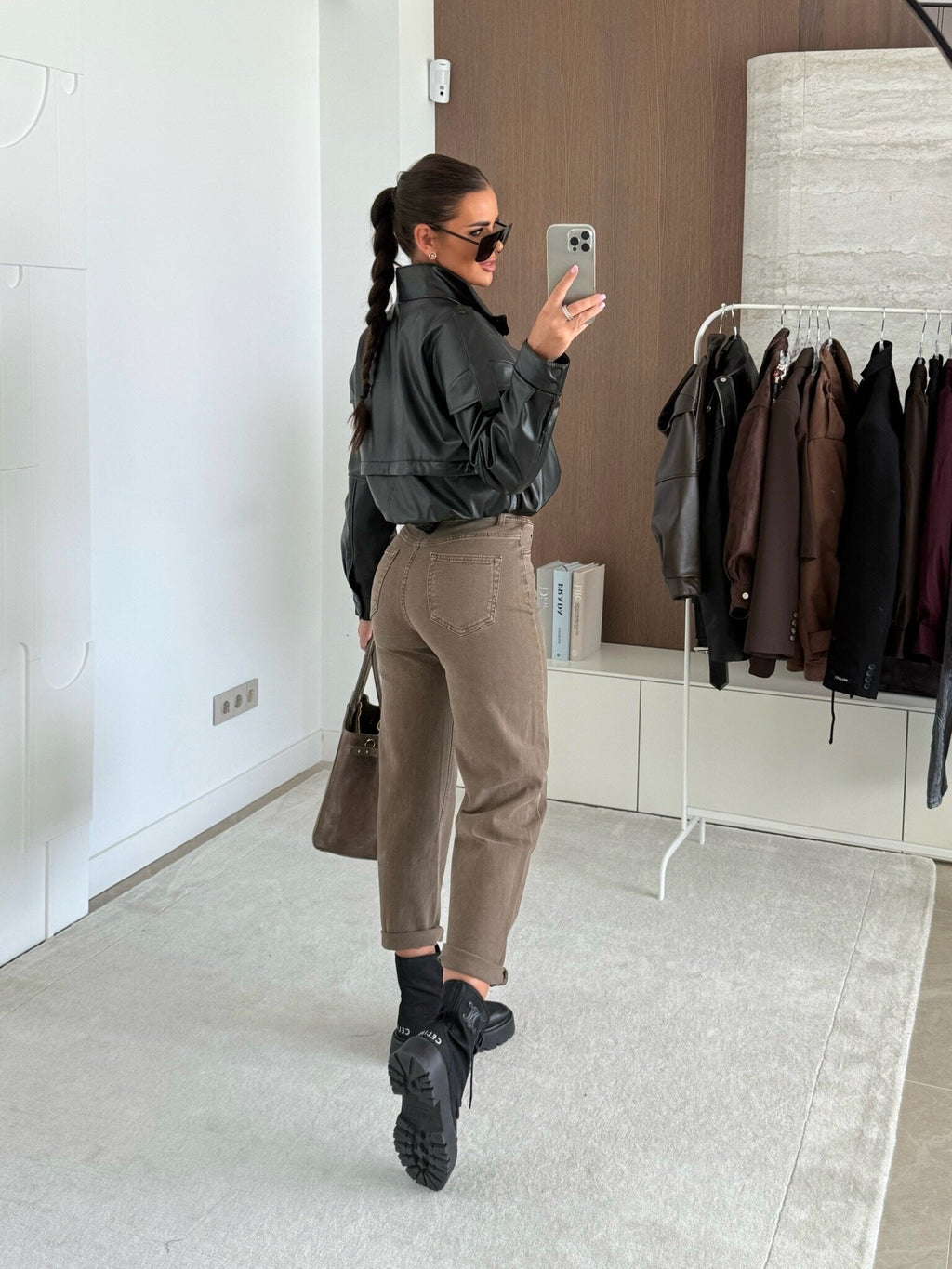 Pantalón Mom Fit Taupe