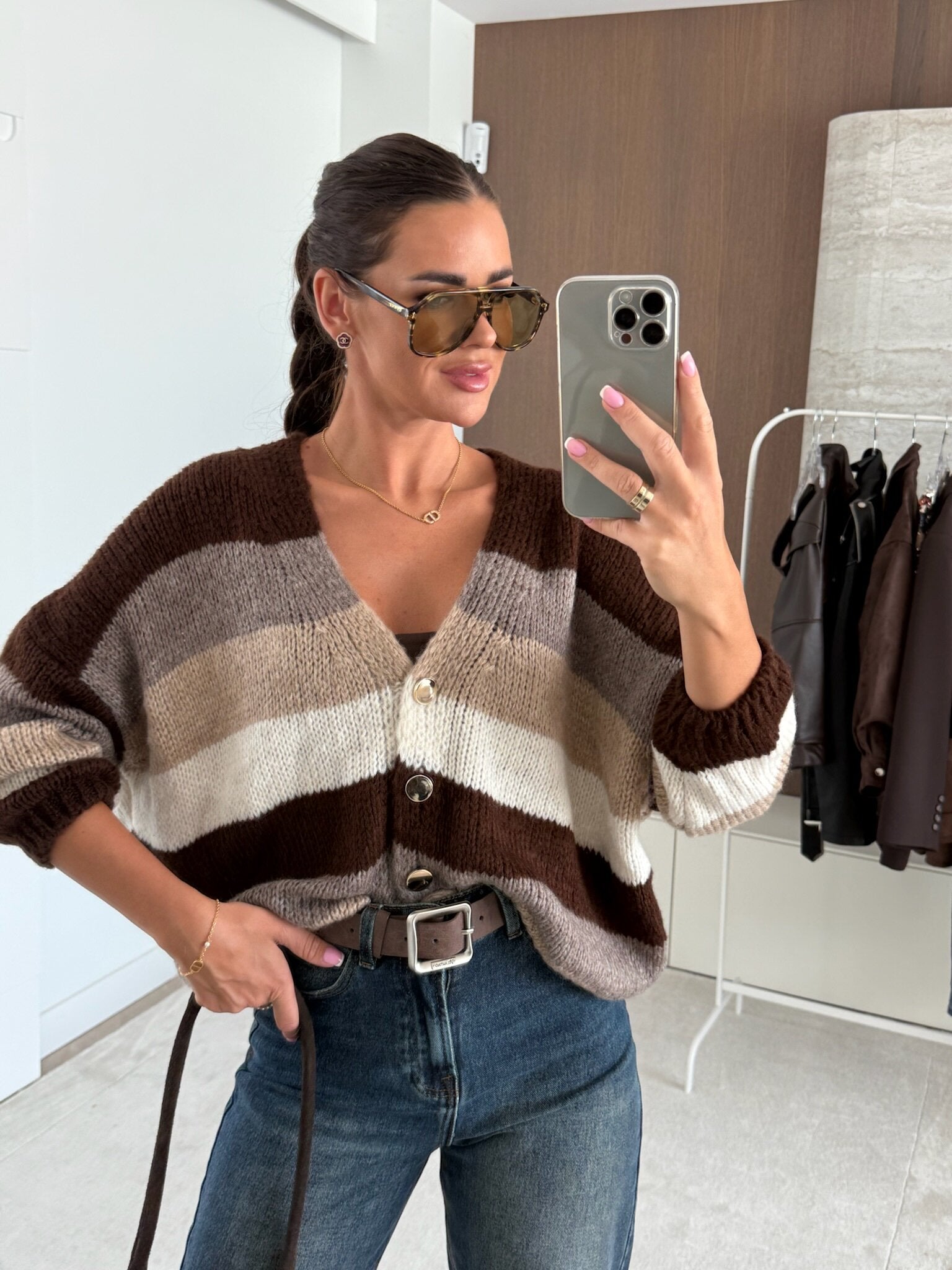 Suéter Soft Knit Rayas Tierra