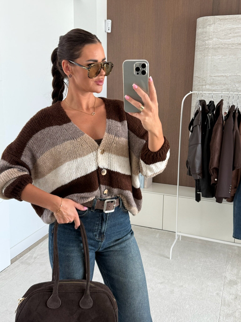 Suéter Soft Knit Rayas Tierra