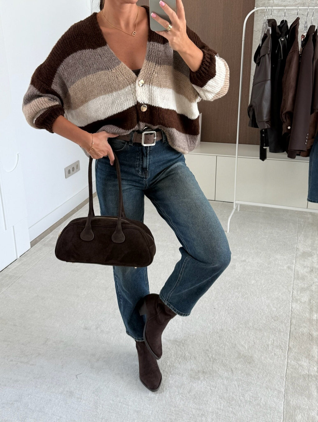 Suéter Soft Knit Rayas Tierra